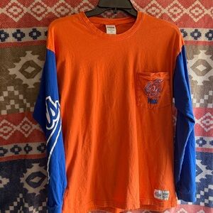 PINK Victoria's Secret Orange and Blue Long Sleeve GATORS UF tee